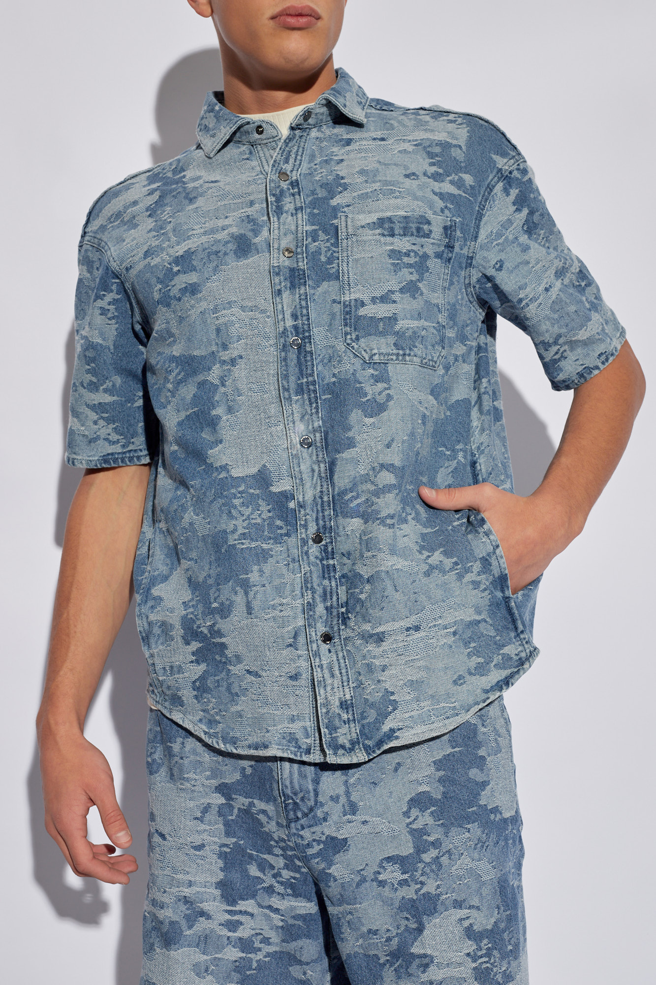 Mens armani denim shirt hotsell